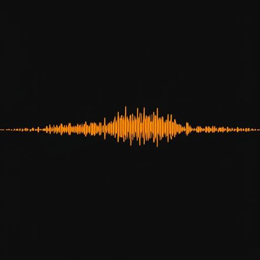 Audio waveform visualization before mastering, showing lower overall volume and less defined peaks, representing the initial audio state.