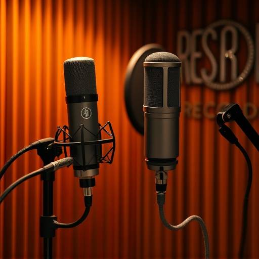 Resonance Records' vocal booth with Neumann U87 microphone