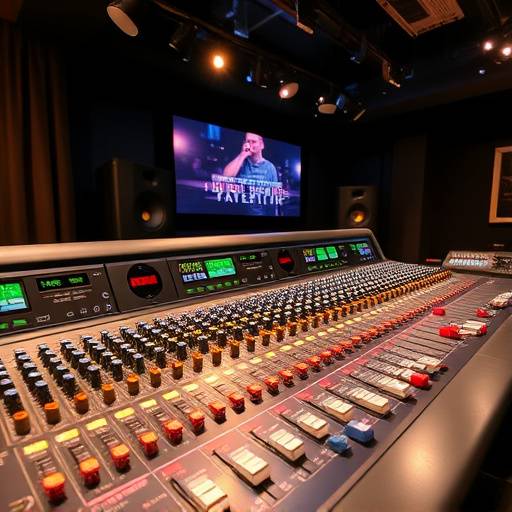 Screenshot of a mixing console with raw, unmixed audio tracks displayed, representing the 'before' stage.